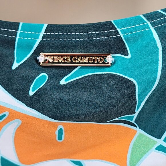 Vince Camuto Size 10 Long Sleeve Tropical Print One Piece Swimsuit New - Picture 9 of 11